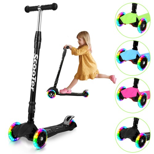 Kinderroller scooter led - led, 3in1